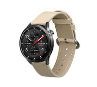 kwmobile Correa compatible con Xiaomi Watch S5 46mm - Pulsera de piel auténtica