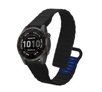 kwmobile Correa de Repuesto compatible con Garmin Fenix 8 43mm / Fenix 7S / 7S Pro / 7S Solor/Instinct 2S Correa - Pulsera Magnética Extrafuerte de Silicona para Smartwatch - negro
