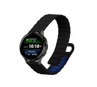 kwmobile Correa de Repuesto compatible con Garmin Venu 3S / Venu 2S Correa - Pulsera Magnética Extrafuerte de Silicona para Smartwatch - negro