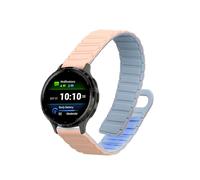 kwmobile Correa de Repuesto compatible con Garmin Venu 3S / Venu 2S / vivoactive 4S / Forerunner 265S 255S Correa - Pulsera Magnética Extrafuerte de Silicona para Smartwatch - rosa palo/azul claro