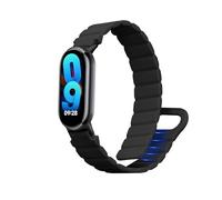 kwmobile Correa de Repuesto compatible con Xiaomi Mi Band 10 / Mi Band 9/8 Correa - Pulsera Magnética Extrafuerte de Silicona para Smartwatch - negro