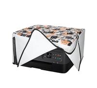 kwmobile Cubierta Compatible con Canon PIXMA TS7450i Funda - Protector Impresora Antipolvo y Antihuellas Dactilares de Tela de Lino - Gatitos