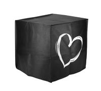kwmobile Cubierta Compatible con Cosori Air Fryer 5.5L XXL funda de tela - Cubierta Protectora Antimanchas y Antipolvo para Freidora de Aire - dibujo de corazón