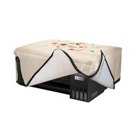 kwmobile Cubierta Compatible con Epson EcoTank ET-4800 / EcoTank ET-4810 Funda - Protector Impresora Antipolvo y Antihuellas Dactilares de Tela de Lino - Ramo de Flores Acuarela