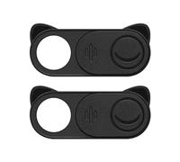 kwmobile Cubiertas para Webcam - 2X Tapa con Pegatina para Cubrir la cámara de Pantalla Ordenador portátil Tablet - Negro