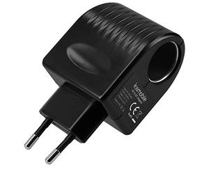 kwmobile Enchufe Transformador de Voltaje de 230V a 12V 1000 mA Encendedor de cigarros - Adaptador de Corriente - Rectificador de tensión de 12W