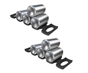 kwmobile Estante para Almacenamiento de Botellas en Nevera - Apilador para latas de Silicona - Botellero en Negro