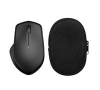 kwmobile Estuche Compatible con HP 280M Silent/Logitech M705 Estuche Ratón - Funda para Mouse con Cremallera - Exterior de Pana e Interior de Neopreno - Negro