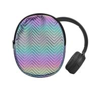 kwmobile Estuche Compatible con JBL Tune 600 / 500BT / 510BT / 450 - Funda Auriculares Headset con Cremallera - Exterior de Cuero PU Metálico e Interior de Nylon - Multicolor