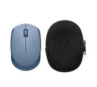 kwmobile Estuche Compatible con Logitech M171 Estuche Ratón - Funda para Mouse con Cremallera - Exterior de Pana e Interior de Neopreno - Negro
