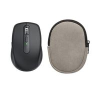kwmobile Estuche Compatible con Logitech MX Anywhere 3 / Anywhere 3S Estuche Ratón - Funda para Mouse con Cremallera - Exterior de Pana e Interior de Neopreno - Gris