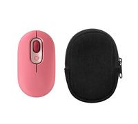 kwmobile Estuche Compatible con Logitech Pop Mouse Estuche Ratón - Funda para Mouse con Cremallera - Exterior de Pana e Interior de Neopreno - Negro