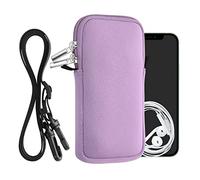 kwmobile Estuche de Neopreno Universal para Smartphone - Funda con Colgante y Cremallera para L - 6,5" Lila