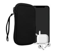 kwmobile Estuche de Neopreno Universal para Smartphone - Funda Protectora con Cremallera para L - 6,5" Negro