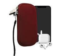 kwmobile Estuche de Neopreno Universal para Smartphone - Funda Protectora con Cremallera para M - 5,5" Burdeos