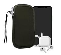 kwmobile Estuche de Neopreno Universal para Smartphone - Funda Protectora con Cremallera para M - 5,5" Verde Oscuro