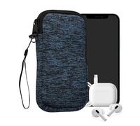 kwmobile Estuche de Neopreno Universal para Smartphone - Funda Protectora con Cremallera para XXL - 7" Azul Oxford/Negro
