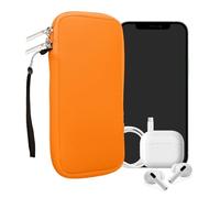 kwmobile Estuche de Neopreno Universal para Smartphone - Funda Protectora con Cremallera para XXL - 7" Naranja neón