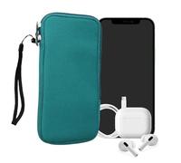 kwmobile Estuche de Neopreno Universal para Smartphone - Funda Protectora con Cremallera para XXL - 7" petróleo