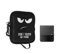 kwmobile Estuche de Neopreno Universal para Smartphone - Funda Protectora con Cremallera para XXS - 3/3,5" Don't Touch my Phone - para Móviles de 10 x 8 x 2 cm