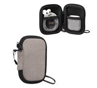 kwmobile Estuche Universal para Cascos - Funda de Neopreno y Pana para Auriculares y Accesorios - Bolsa con Cremallera y 2X Bolsillos para Cables Cargador Viaje