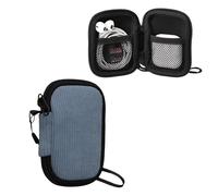 kwmobile Estuche Universal para Cascos - Funda de Neopreno y Pana para Auriculares y Accesorios - Bolsa con Cremallera y 2X Bolsillos para Cables Cargador Viaje