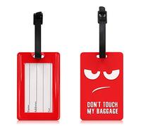 kwmobile Etiqueta Compatible con Maleta - Tarjeta de identificación de Silicona para Equipaje - Colgante para Maleta Don't Touch my Baggage