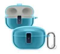 kwmobile Funda Auriculares Compatible con Sony WF-1000XM5 - Estuche Protector Duro de 2 Piezas - Transparente/Azul