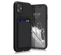 kwmobile Funda Billetera Compatible con Apple iPhone 11 Funda con Tarjetero - Carcasa Cartera Protectora con Espacio para Tarjeta - Negro