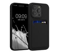 kwmobile Funda Billetera Compatible con Apple iPhone 14 Pro Funda con Tarjetero - Carcasa Cartera Protectora con Espacio para Tarjeta - Negro
