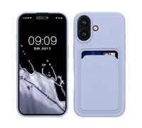 kwmobile Funda Billetera Compatible con Apple iPhone 16 Funda con Tarjetero - Carcasa Cartera Protectora con Espacio para Tarjeta - Lila