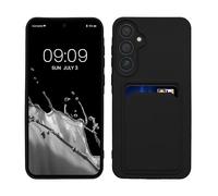 kwmobile Funda Billetera Compatible con Samsung Galaxy A55 5G Funda con Tarjetero - Carcasa Cartera Protectora con Espacio para Tarjeta - Negro