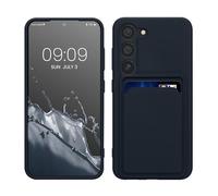 kwmobile Funda Billetera Compatible con Samsung Galaxy S23 Funda con Tarjetero - Carcasa Cartera Protectora con Espacio para Tarjeta - Azul Oscuro