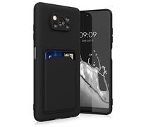 kwmobile Funda Billetera Compatible con Xiaomi Poco X3 NFC/Poco X3 Pro Funda con Tarjetero - Carcasa Cartera Protectora con Espacio para Tarjeta - Negro Mate