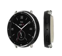kwmobile Funda Compatible con Amazfit Active 2 (A2437) Case - Carcasa de Metal para Esfera de Smartwatch - Cover Antigolpes Marco Smartwatch - Negro