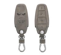 kwmobile Funda Compatible con BYD Atto 3 / Sealion / Han / Tang / Dolphin / Seal - Case de Piel de Nobuck sintética para Mando de Coche - Don't Touch my Key Gris
