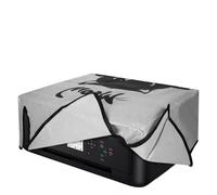 kwmobile Funda Compatible con Canon Pixma TS5150 / 5151 / MG 2555 - Cubierta de Impresora Gris/Negro Gato Meow