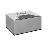 kwmobile Funda Compatible con Epson EcoTank ET-2820 / ET-2810/2870 / 2880/2861 / 2862 - Cubierta de Impresora Gris/Negro Gato Meow