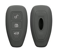 kwmobile Funda Compatible con Ford Llave de Coche Keyless Go de 3 Botones - Carcasa Protectora de Silicona para Llave de Coche - Case en Gris Oscuro