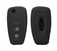 kwmobile Funda Compatible con Ford Llave de Coche Plegable de 3 Botones - Carcasa Protectora de Silicona para Llave de Coche - Case en Negro