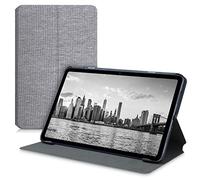 kwmobile Funda Compatible con Huawei MatePad (10.4") - Case de Tela Cierre magnético Soporte en Gris Claro
