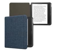 kwmobile Funda Compatible con Kobo Libra Colour - Carcasa de Tela para e-Reader - Case Plegable Tipo Libro para e-Book