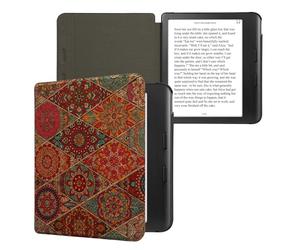 kwmobile Funda Compatible con Kobo Libra Colour - Carcasa para e-Book de Corcho - Case Ornamento Mandala