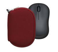 kwmobile Funda Compatible con Logitech M220 Silent / M235 / M185 - Estuche de Neopreno con Cremallera para ratón - Carcasa en Burdeos