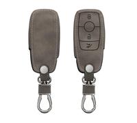 kwmobile Funda Compatible con Mercedes Benz Llave de Coche Smart Key (Solo Keyless) - Carcasa de Piel sintética - Protector para Mando de Coche en Gris Claro