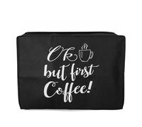 kwmobile Funda compatible con Nespresso Creatista Pro - Funda de tela - blanco/negro - OK Coffee