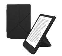 kwmobile Funda compatible con Pocketbook Verse/Pro/Color/Vivlio Light/Light HD - Funda con tapa magnética para tablet eReader de piel sintética - Negro