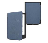 kwmobile Funda compatible con Pocketbook Verse/Pro/Color/Vivlio Light/Light HD - Funda con tapa magnética para tablet eReader de piel sintética - Azul oscuro