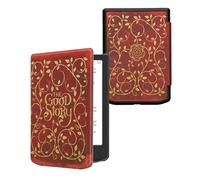 kwmobile Funda compatible con Pocketbook Verse/Verse Pro - Funda para eReader - Good Story Amarillo/Naranja/Rojo