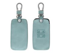 kwmobile Funda Compatible con Renault Llave de Coche Smart Key - Carcasa de Piel sintética - Protector para Mando de Coche en Azul Pastel